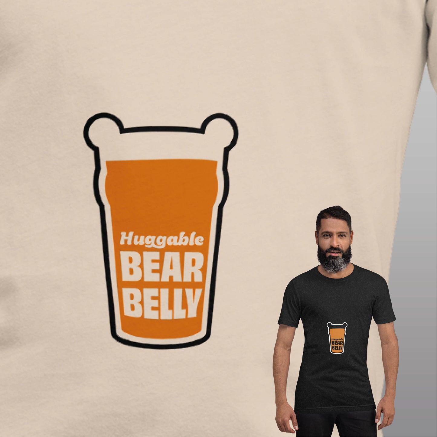 HUGGABLE BEAR BELLY shirt perfect gift for him tee best gay bear shirt ever