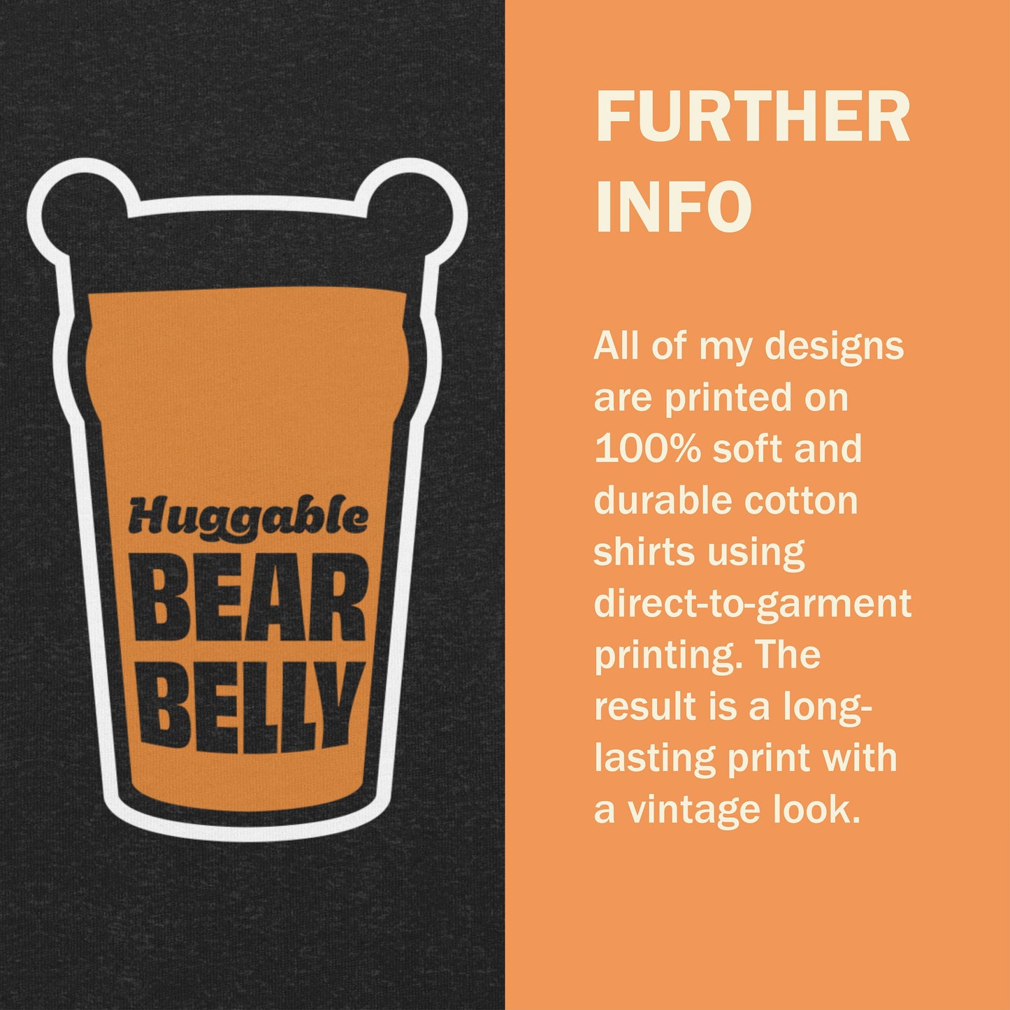 HUGGABLE BEAR BELLY shirt perfect gift for him tee best gay bear shirt ever